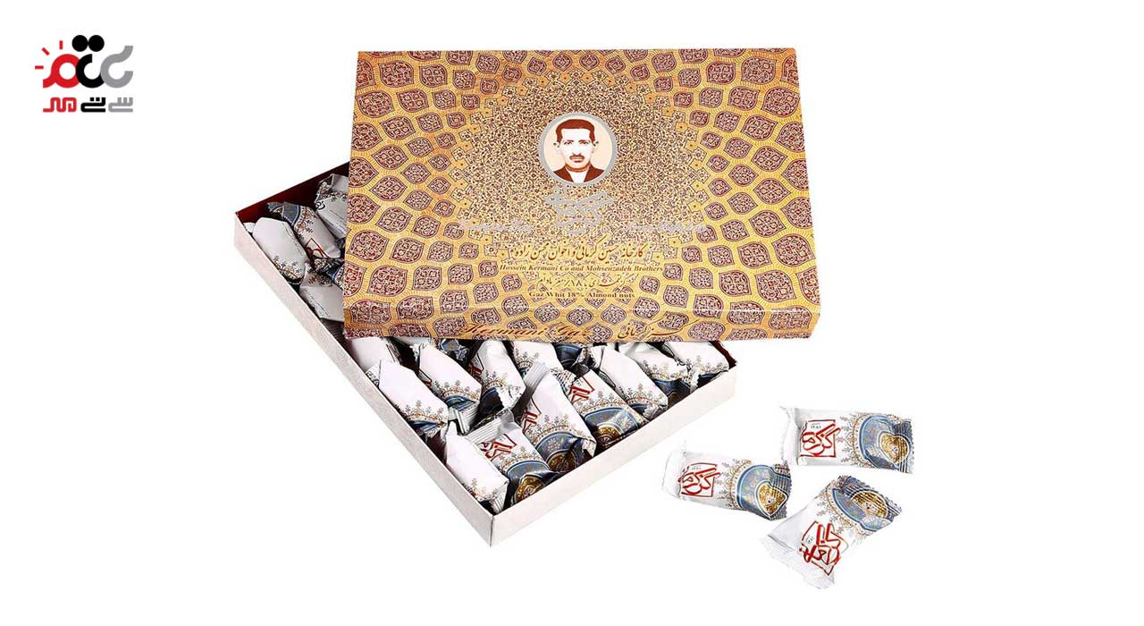 گز لقمه ای 18 % بادام کرمانی 450 گرمی