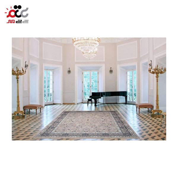 فرش ماشینی مدل بژ کد 12804