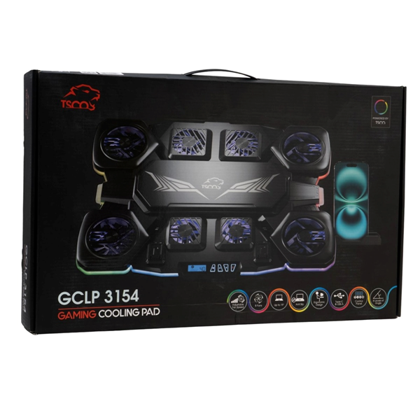 پایه خنک کننده لپ تاپ گیمینگ TSCO مدل GCLP 3154 - مشکی (گارانتی 18 ماهه تسکو)