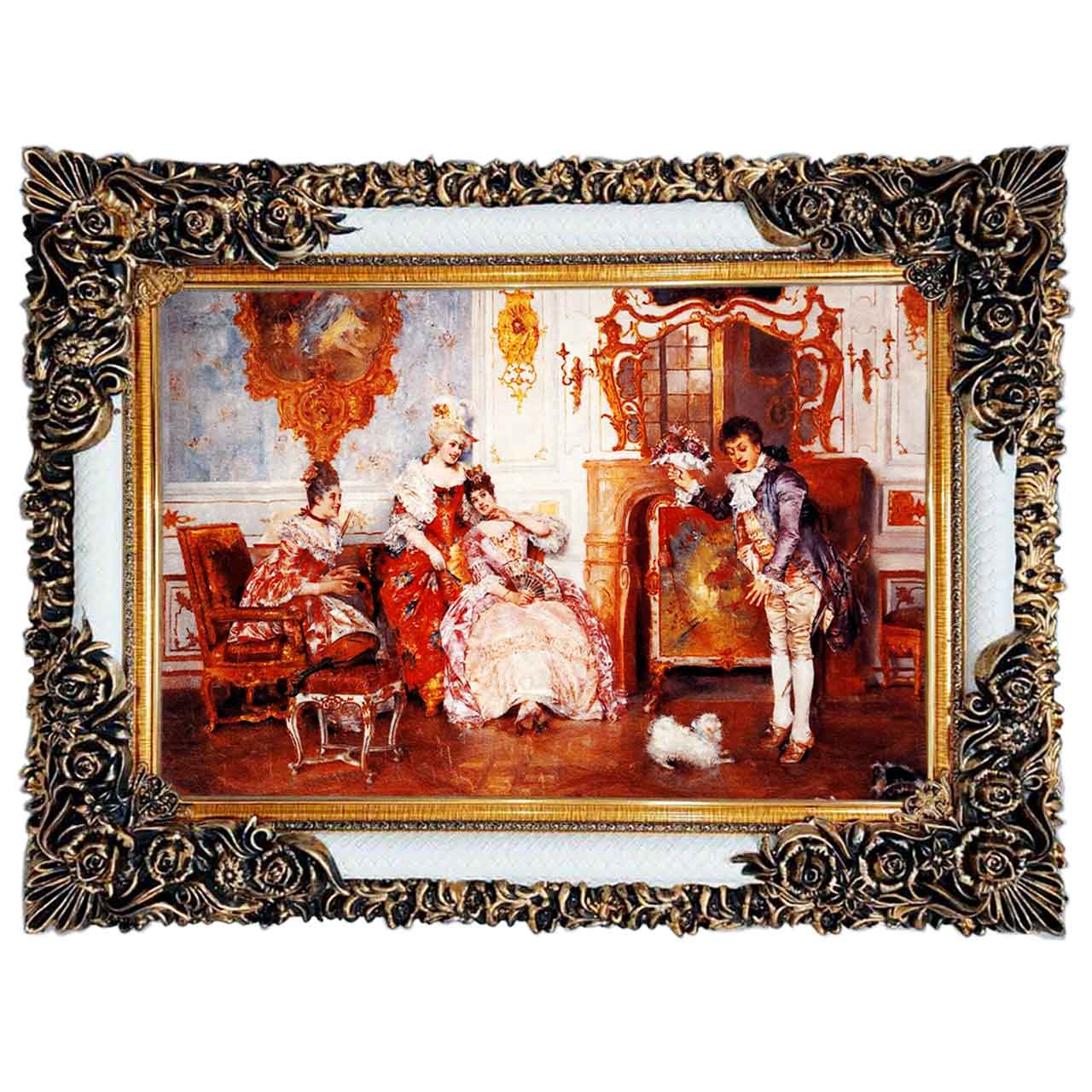 تابلو فرش چاپی طرح قصر کد 11065 سایز 100×50 سانتی متری