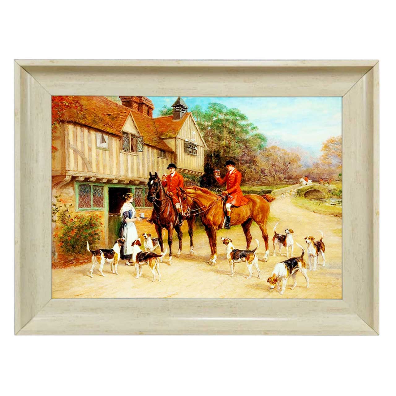 تابلو فرش چاپی طرح شکار کد 11080 سایز 70×50 سانتی متری