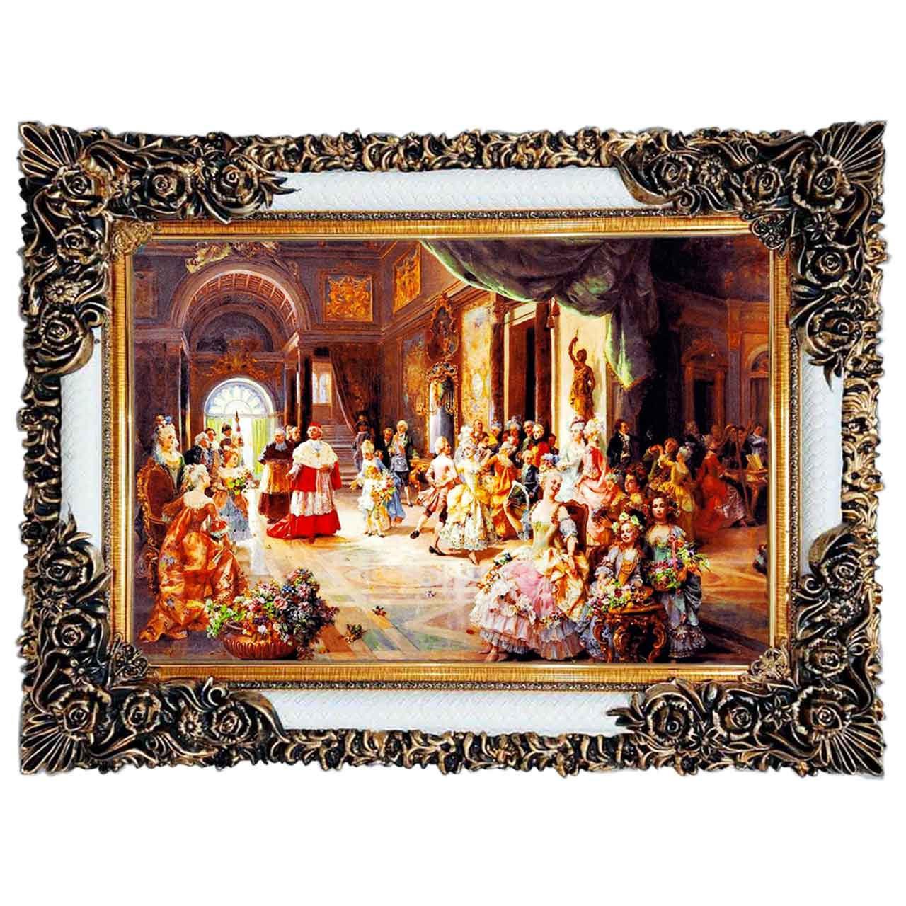 تابلو فرش چاپی طرح مهمانی کد 11067 سایز 100×50 سانتی متری