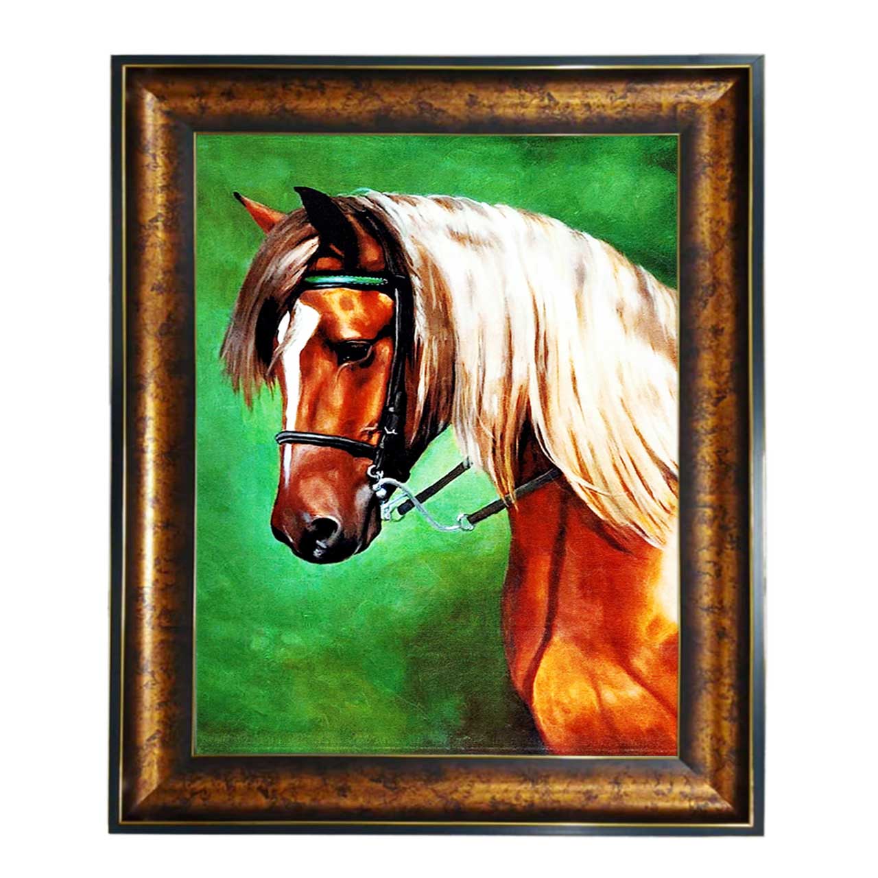 تابلو فرش چاپی طرح اسب کد 14601 سایز 100×50 سانتی متری