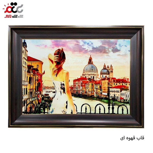 تابلو فرش طرح بانو کد 10200 سایز 100×70 سانتی متری