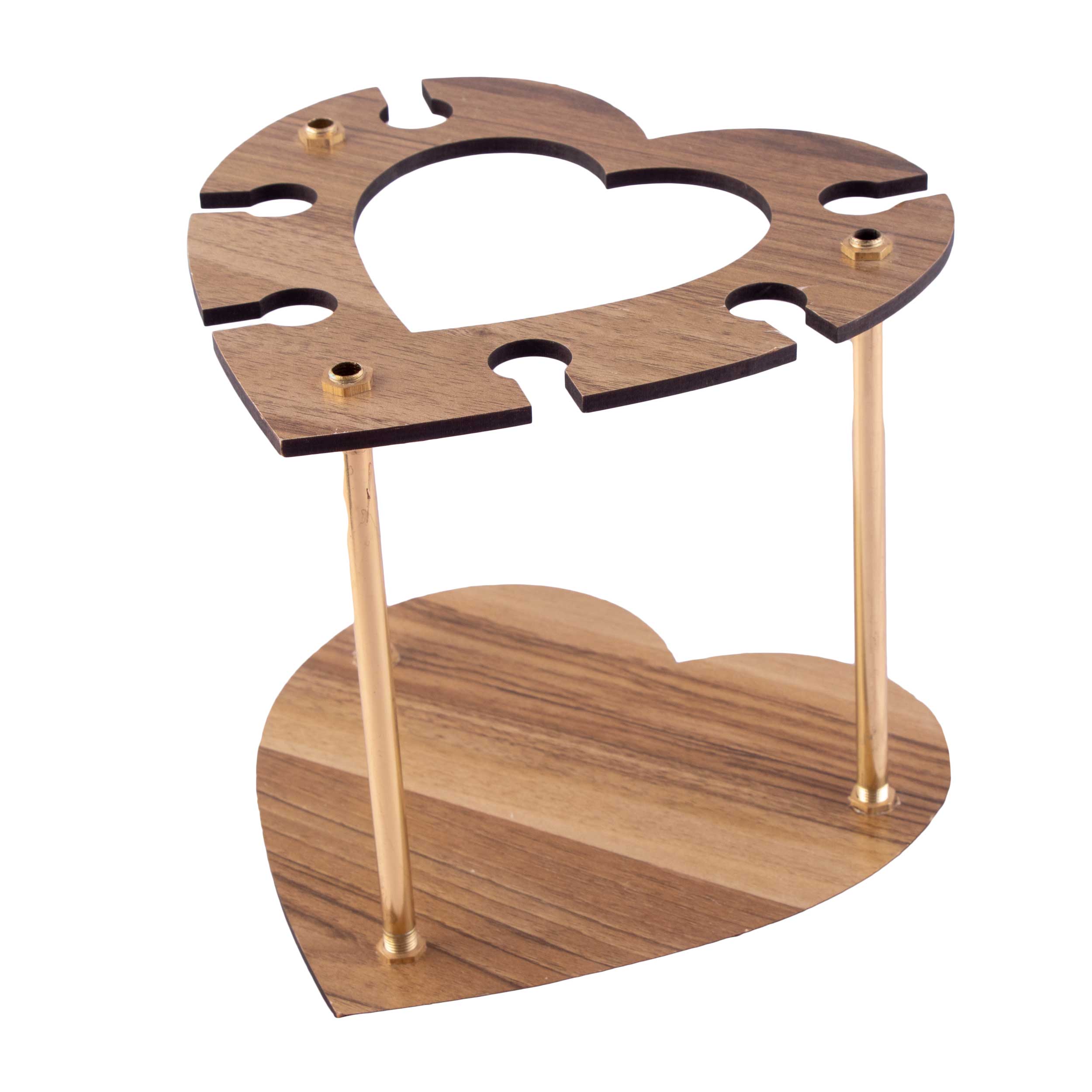 بار گیلاسه چوبی طرح قلب کد 1742