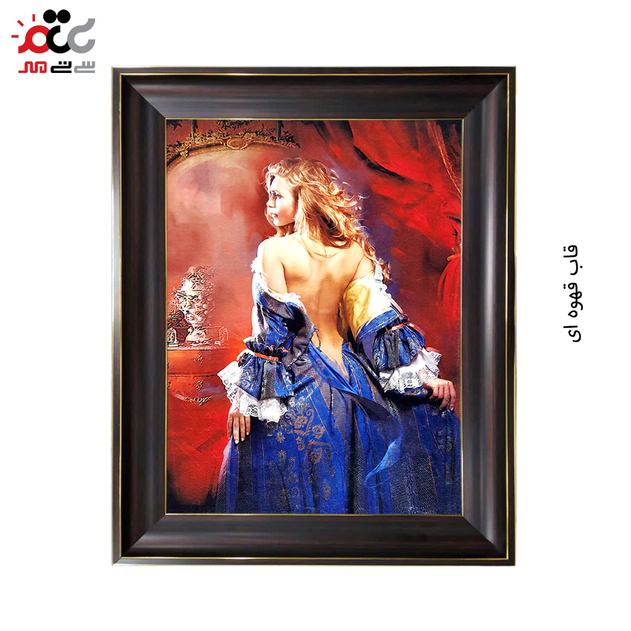 تابلو فرش چاپی طرح بانو کد 13018 سایز 60×40 سانتی متری