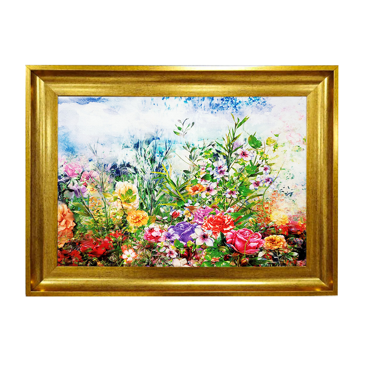 تابلو فرش چاپی طرح گل کد 12031 سایز 50×50 سانتی متری