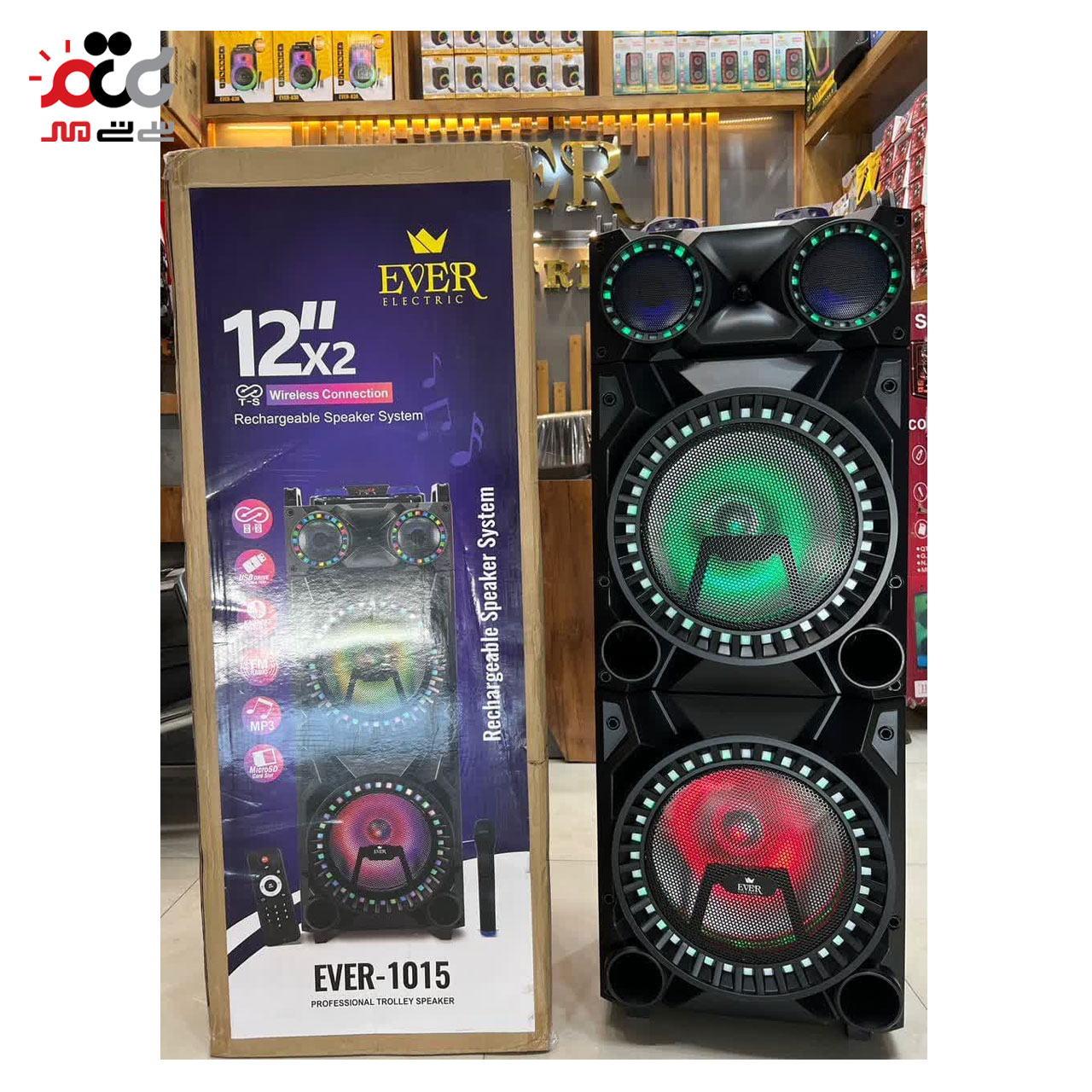 اسپیکربلوتوثی EVER 1015 دبل 12 اینچی