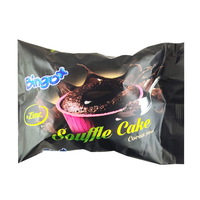 سوفله کیک غنی شده با روی +zinc بینگو 60 گرمی