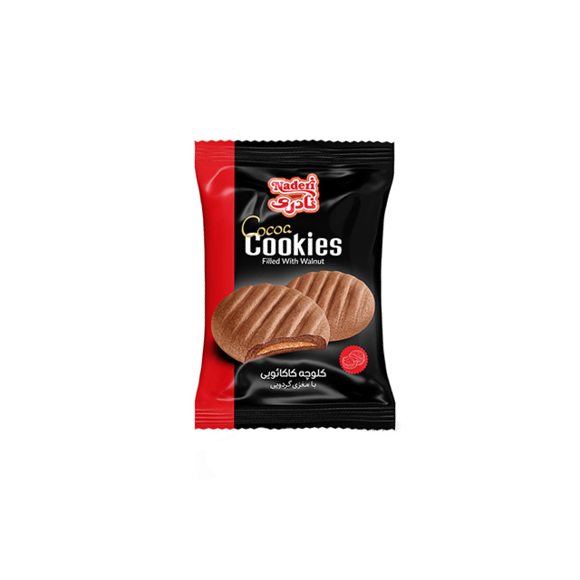 بهترین کلوچه کاکائویی اکسترا گردویی نادری 75 گرمی