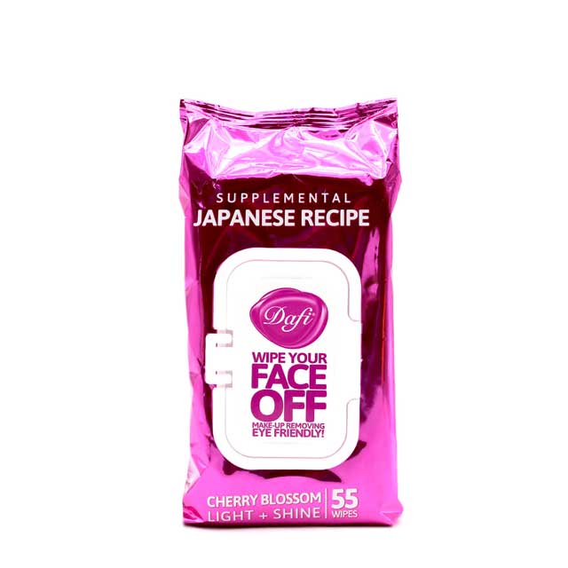 دستمال مرطوب پاک کننده آرایش دافی مدل شکوفه گیلاس ژاپنی 55 عددی