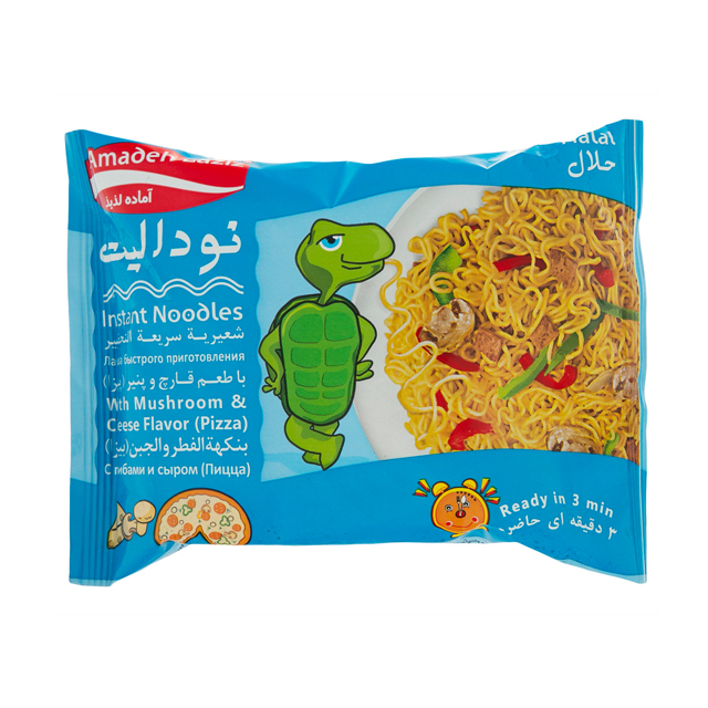 نودالیت قارچ و پنیر آماده لذیذ 75 گرمی