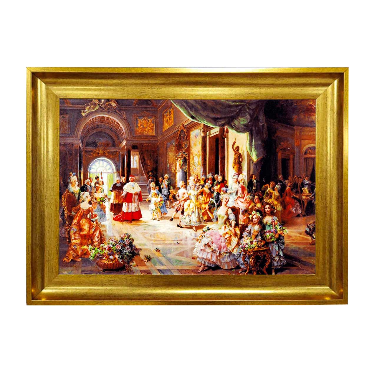 تابلو فرش چاپی طرح مهمانی کد 11067 سایز 50×50 سانتی متری