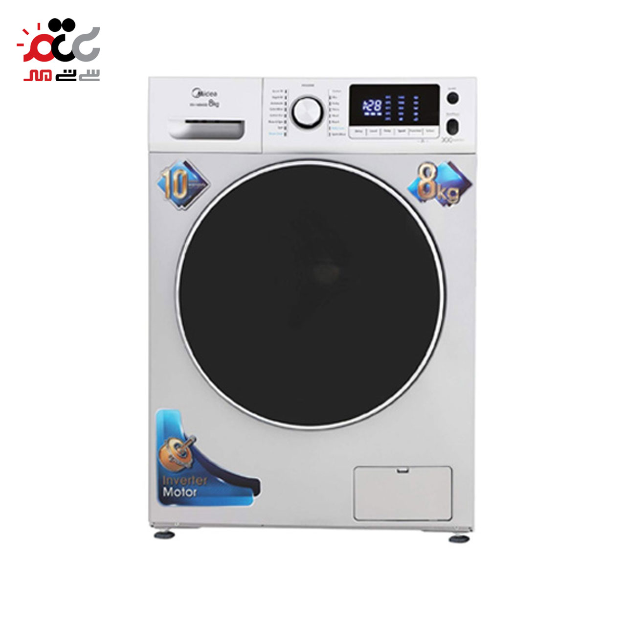ماشین لباسشویی میدیا مدل WB-44812S ظرفیت 9 کیلوگرم