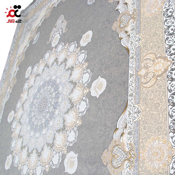 فرش ماشینی طرح سیلور حاشیه بژ کد 1439