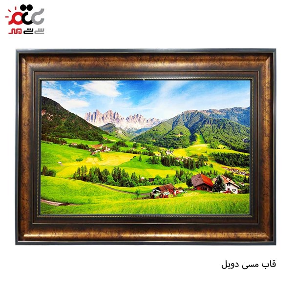 تابلو فرش طرح روستای سر سبز کد 10284 سایز 60*40 سانتی متری