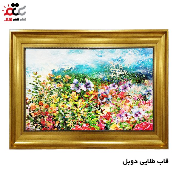 تابلو فرش چاپی طرح گل کد 12030 سایز 100×70 سانتی متری
