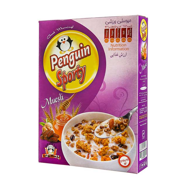 میوسلی ورزشی پنگوئن 375 گرمی