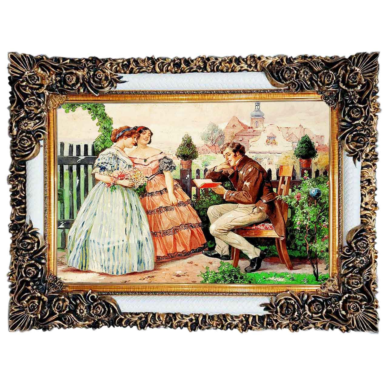 تابلو فرش چاپی طرح شاعر کد 11061 سایز 100×50 سانتی متری