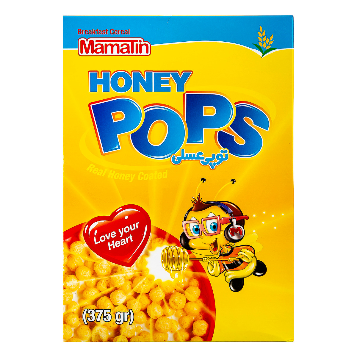 غلات صبحانه توپی عسلی ماماتین 375 گرمی