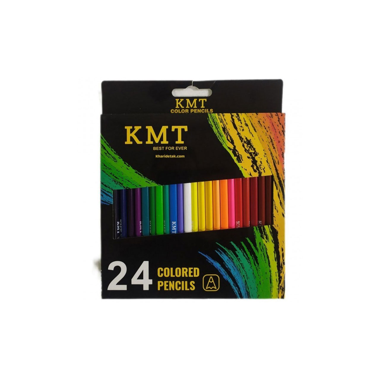 مداد رنگی کی ام تی مدل سه گوشه بسته 24 عددی