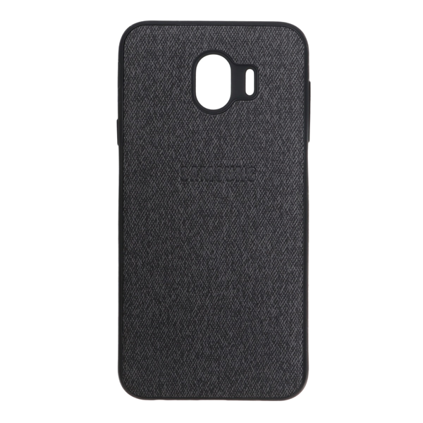 قاب طرح پارچه لوگودار Samsung Galaxy J4 / J400 - مشکی