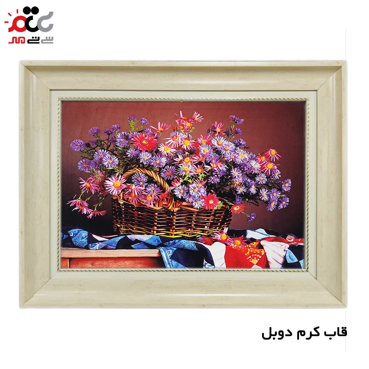 تابلو فرش چاپی طرح گل کد 12007 سایز 50×35 سانتی متری