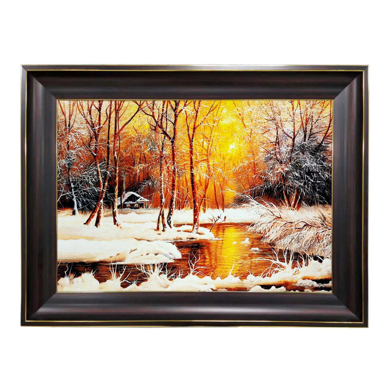 تابلو فرش چاپی طرح رودخانه کد 10252 سایز 60×40 سانتی متری