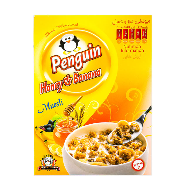 میوسلی موز و عسل پنگوئن 375 گرمی