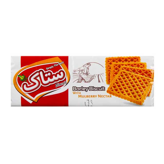 بیسکوئیت جو با شهد توت ستاک 210 گرمی