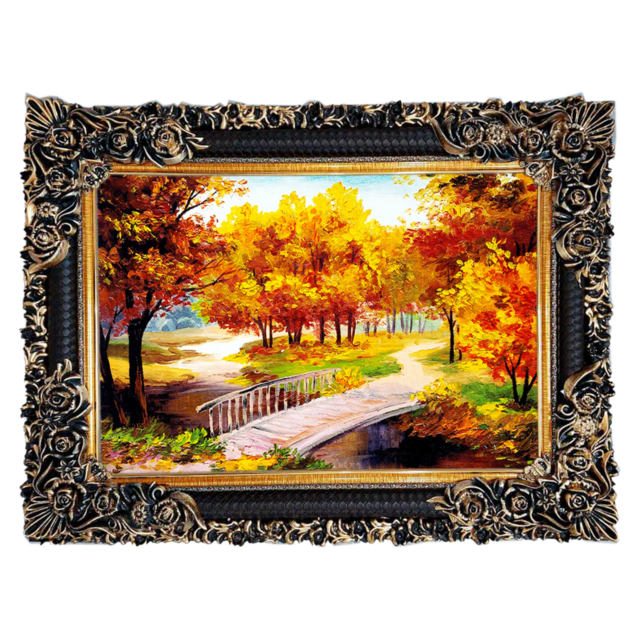 تابلو فرش چاپی طرح منظره کد 10028 سایز 70×50 سانتی متری