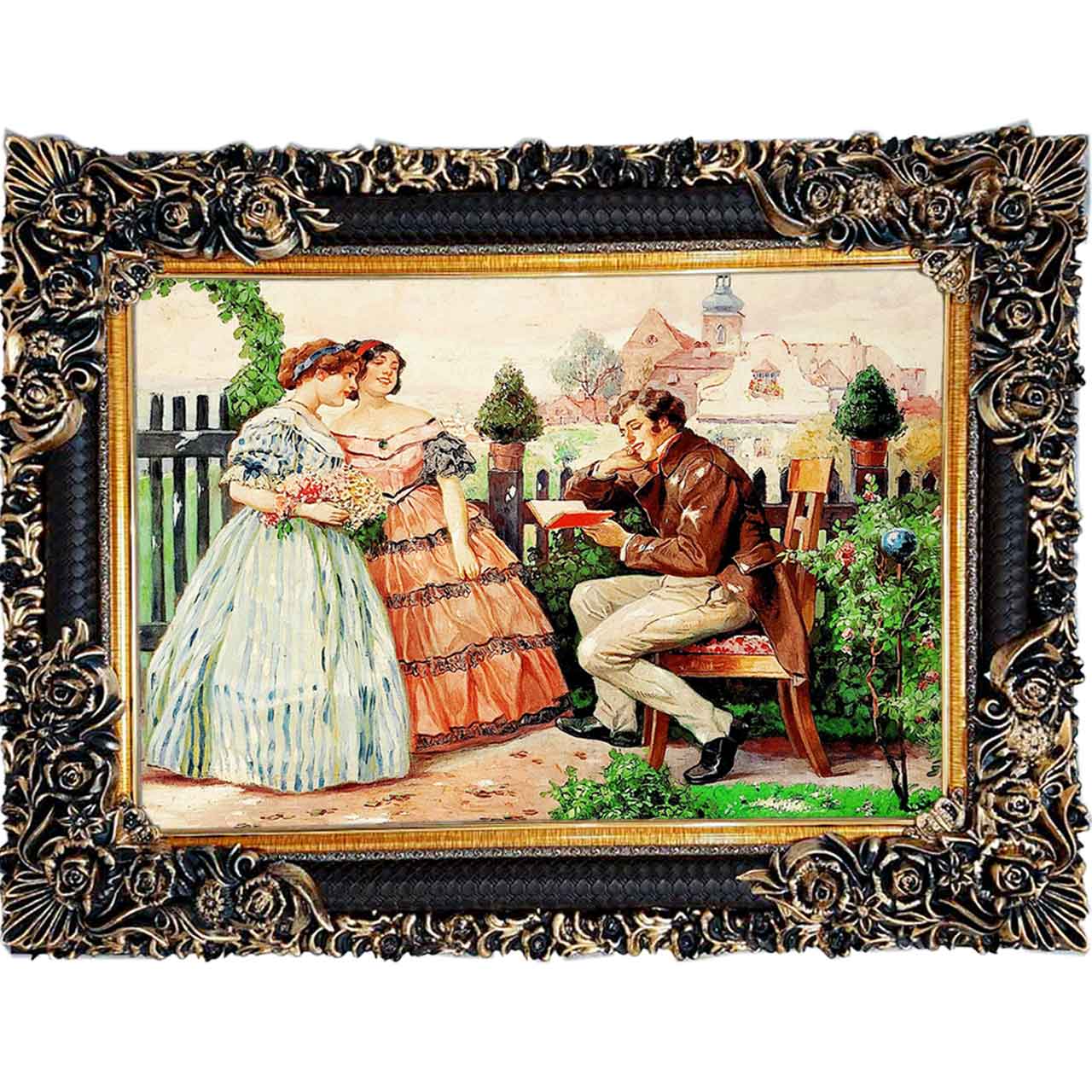 تابلو فرش چاپی طرح شاعر کد11061 سایز 100×70 سانتی متری