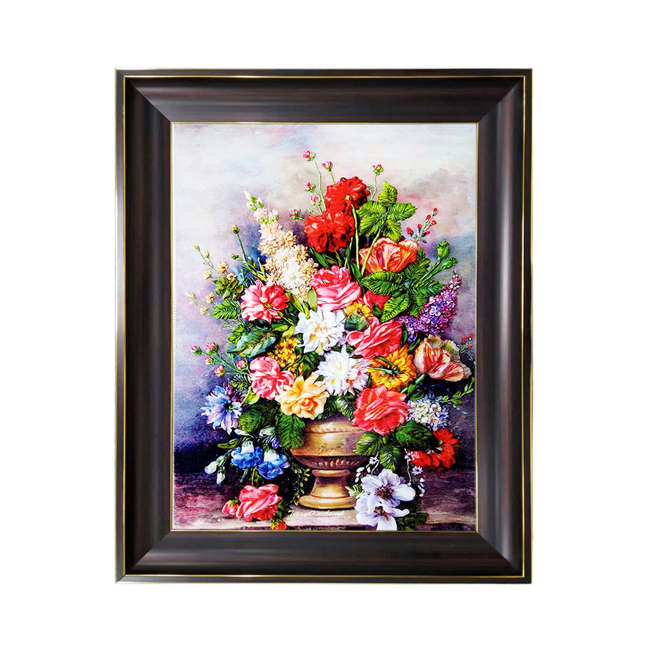 تابلو فرش چاپی طرح گل کد 12301 سایز 60×40 سانتی متری