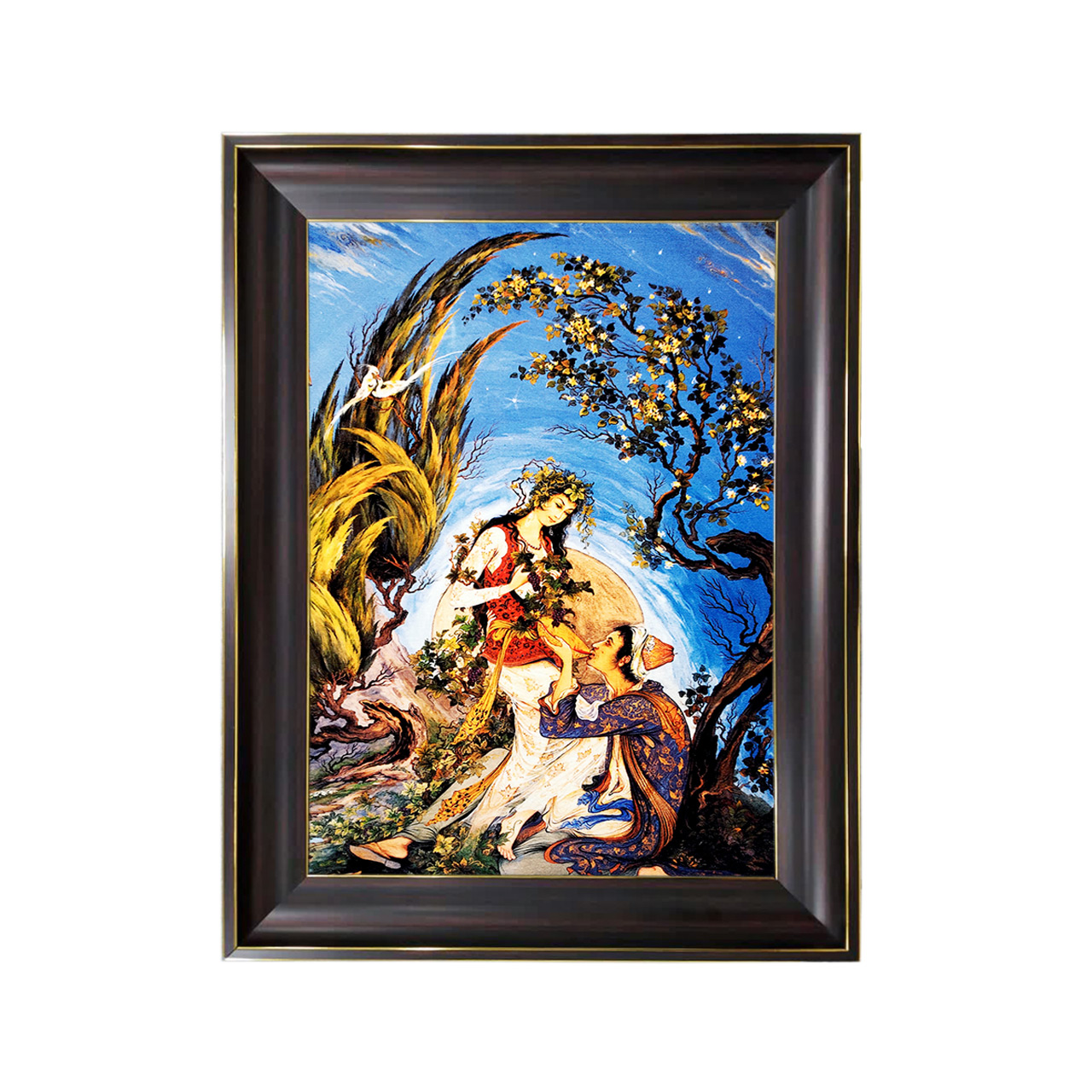 تابلو فرش چاپی طرح مینیاتوری کد 16012 سایز 50×50 سانتی متری