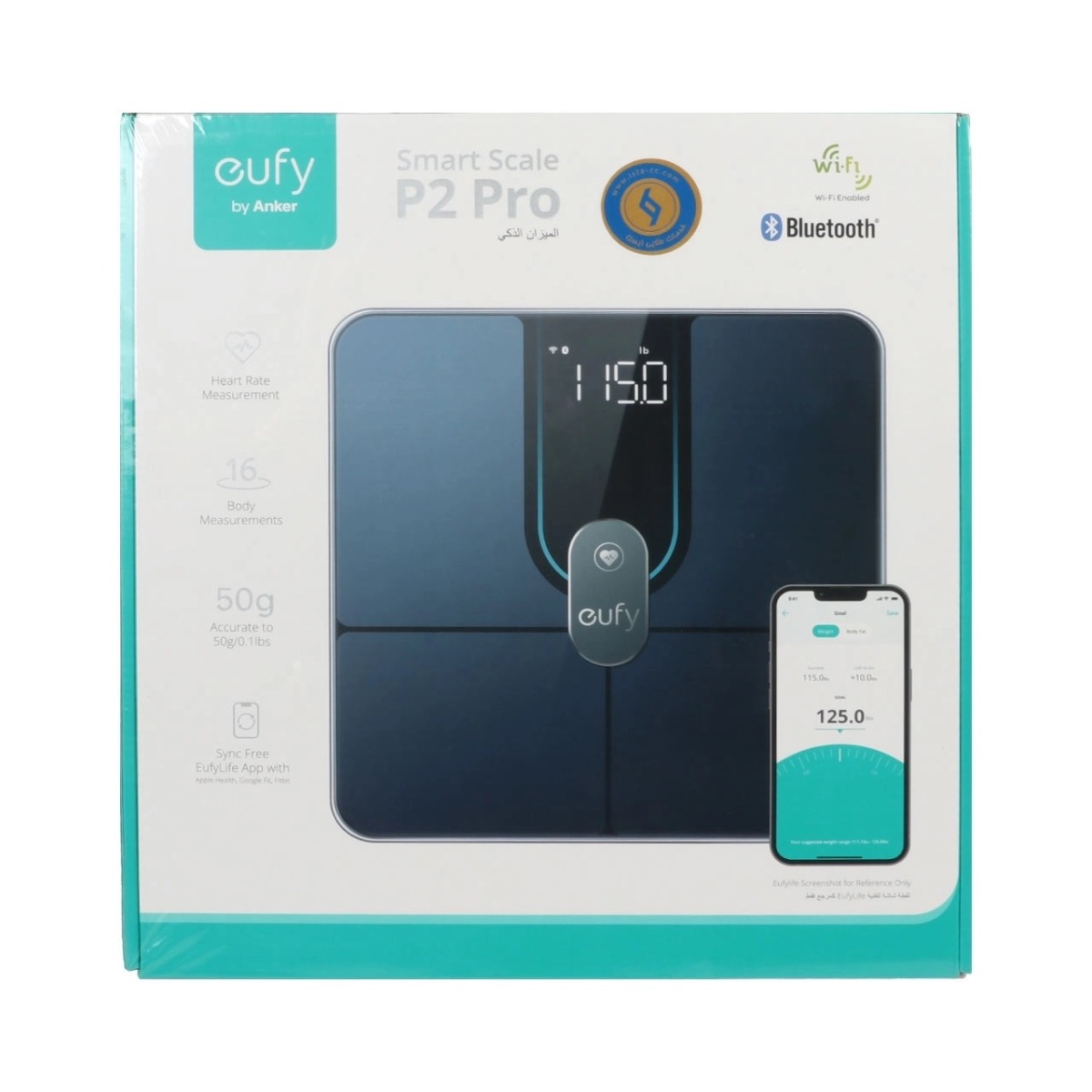 ترازو هوشمند ANKER مدل Eufy Smart Scales P2 PRO T9149K11 - مشکی (گارانتی 18 ماهه شرکتی)