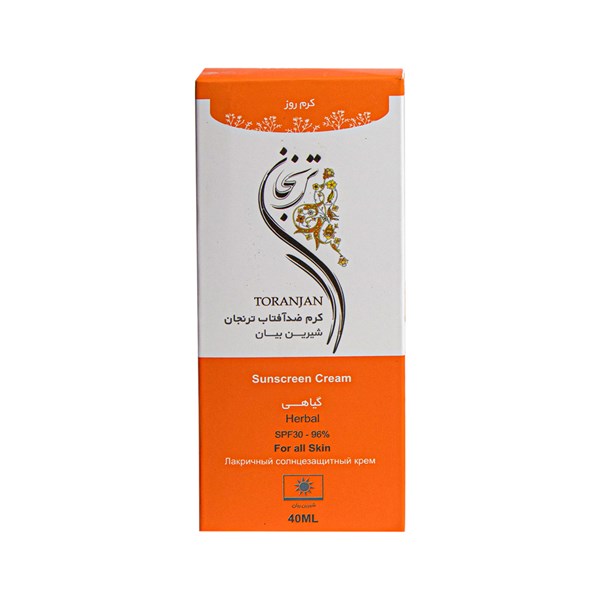 کرم ضدآفتاب گیاهی ترنجان مدل Glycyrrhiza Glabra SPF30 حجم 40 میلی لیتری