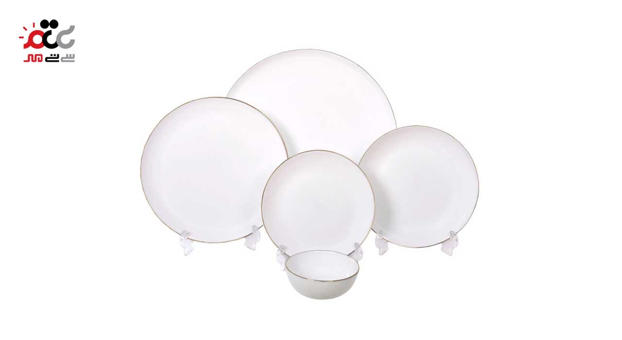 سرویس غذا خوری 28 پارچه پارس اپال مدل دور طلایی