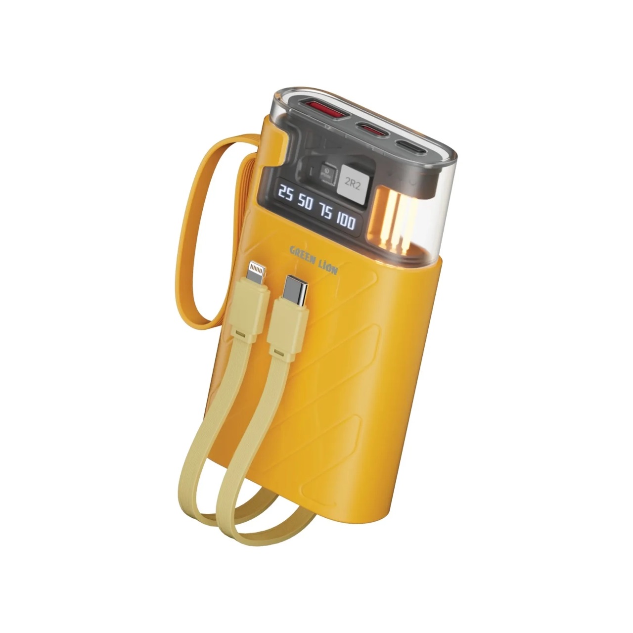 پاوربانک (PD و فست شارژ) Green Lion 10000mAh مدل ELIXIR VAULT GNELXRVLTYL 22.5W - زرد (گارانتی 24 ماهه)