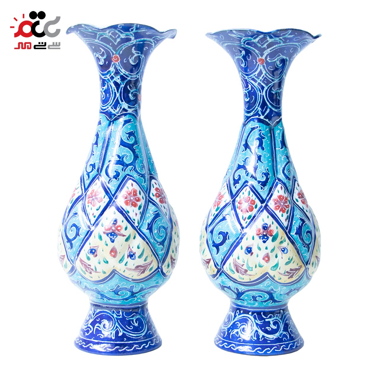 گلدان طرح میناکاری 2 عددی
