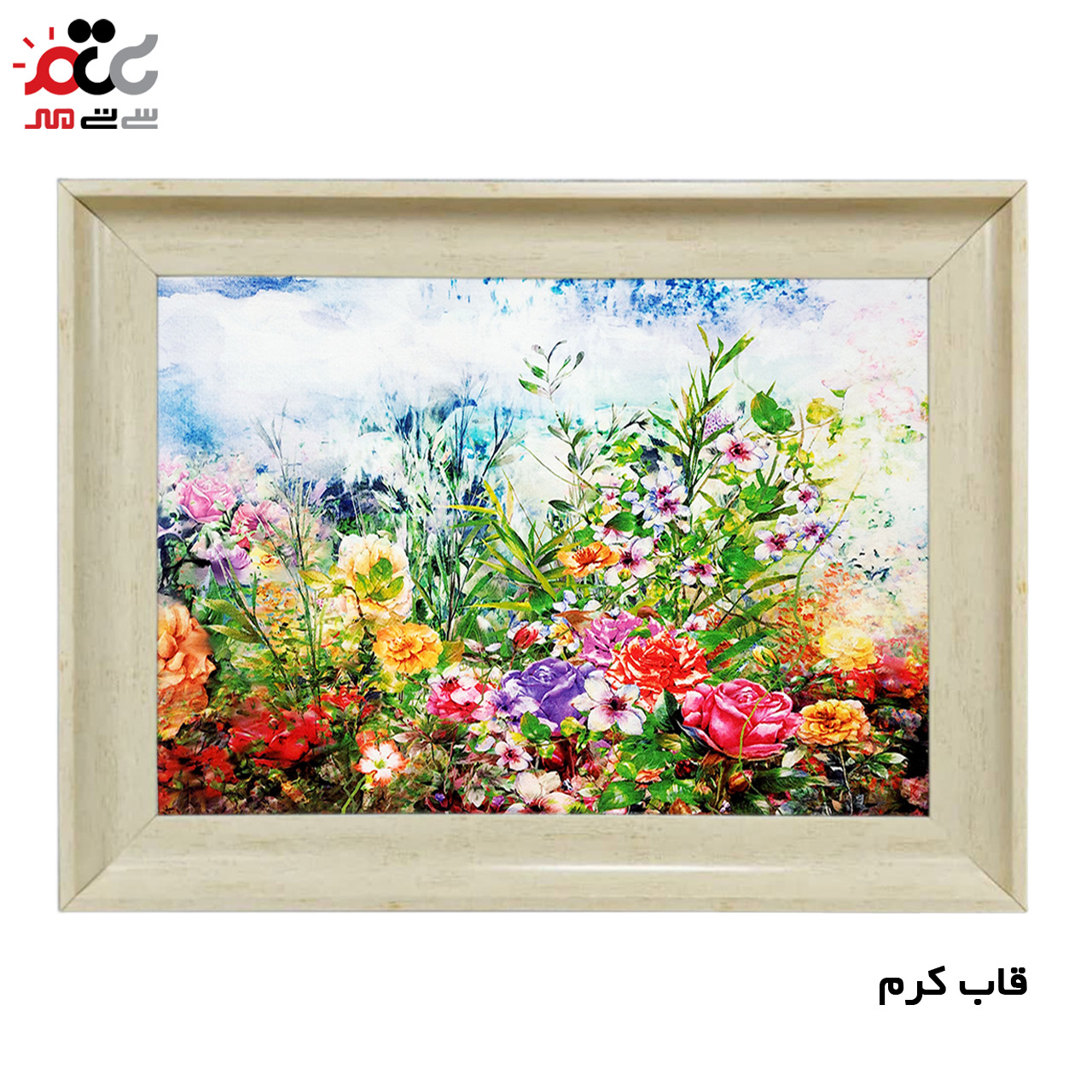 تابلو فرش چاپی طرح گل کد 12031 سایز 50×50 سانتی متری