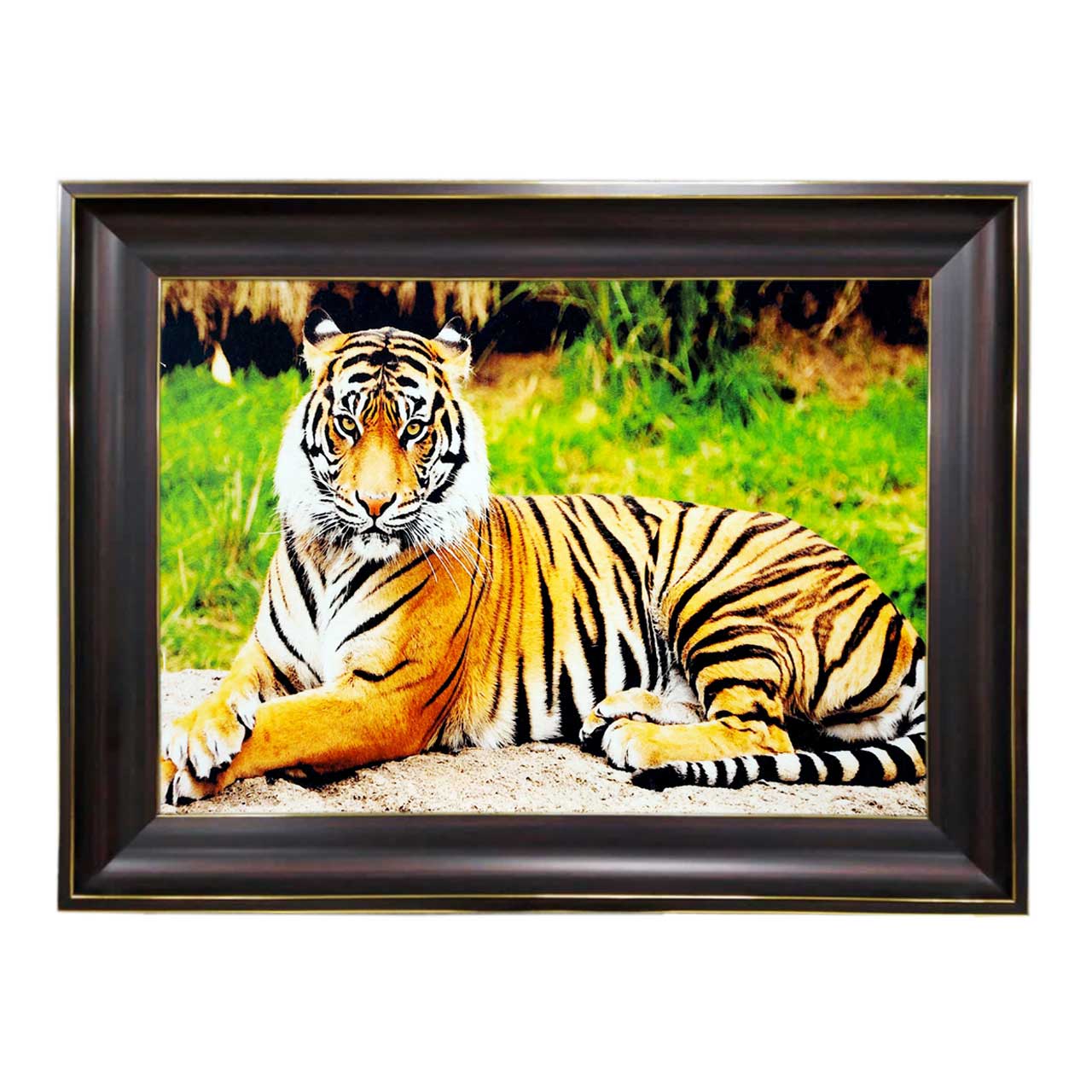 تابلو فرش چاپی طرح ببر کد 14059 سایز 60×40 سانتی متری