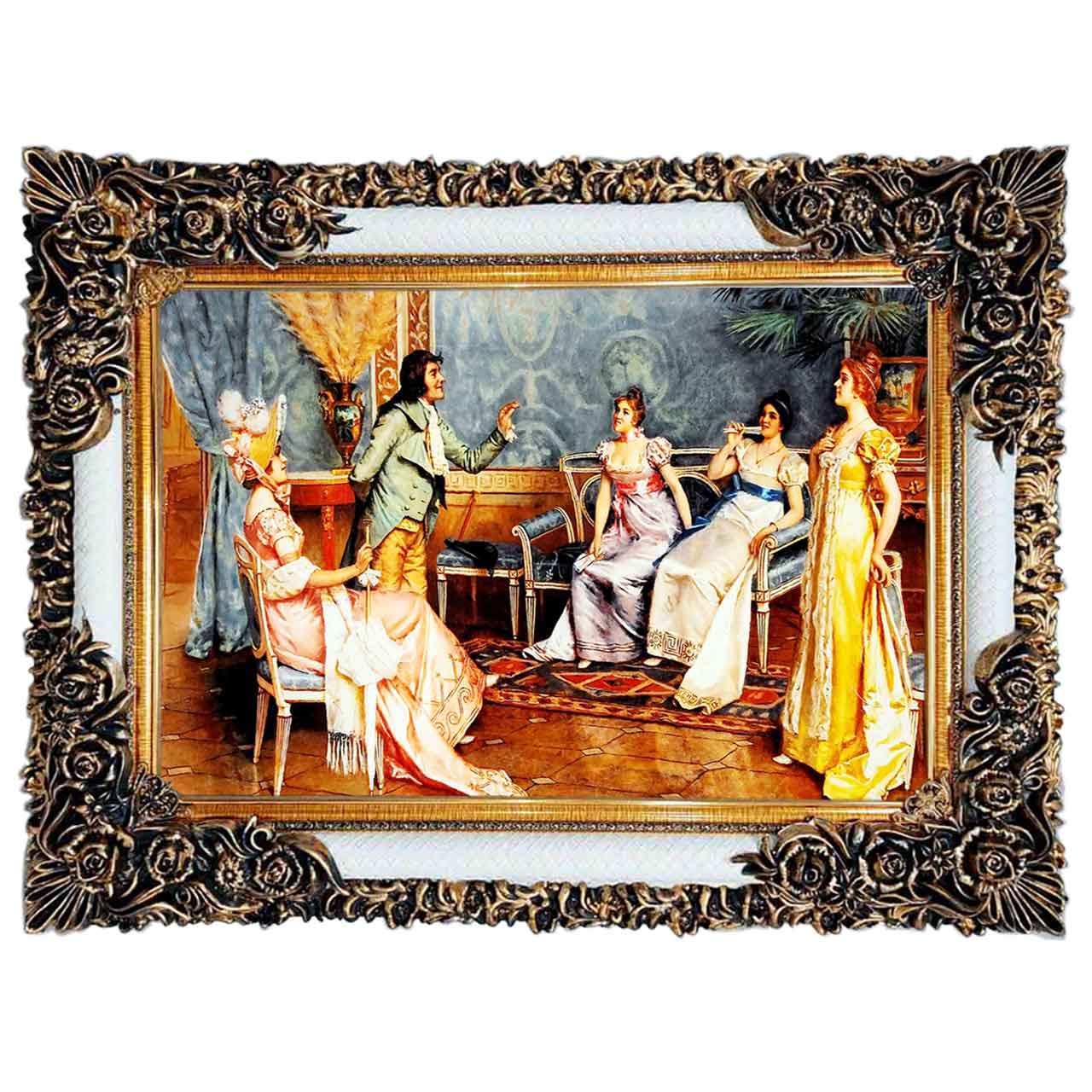 تابلو فرش چاپی طرح عمارت کد 11021 سایز 100×50 سانتی متری