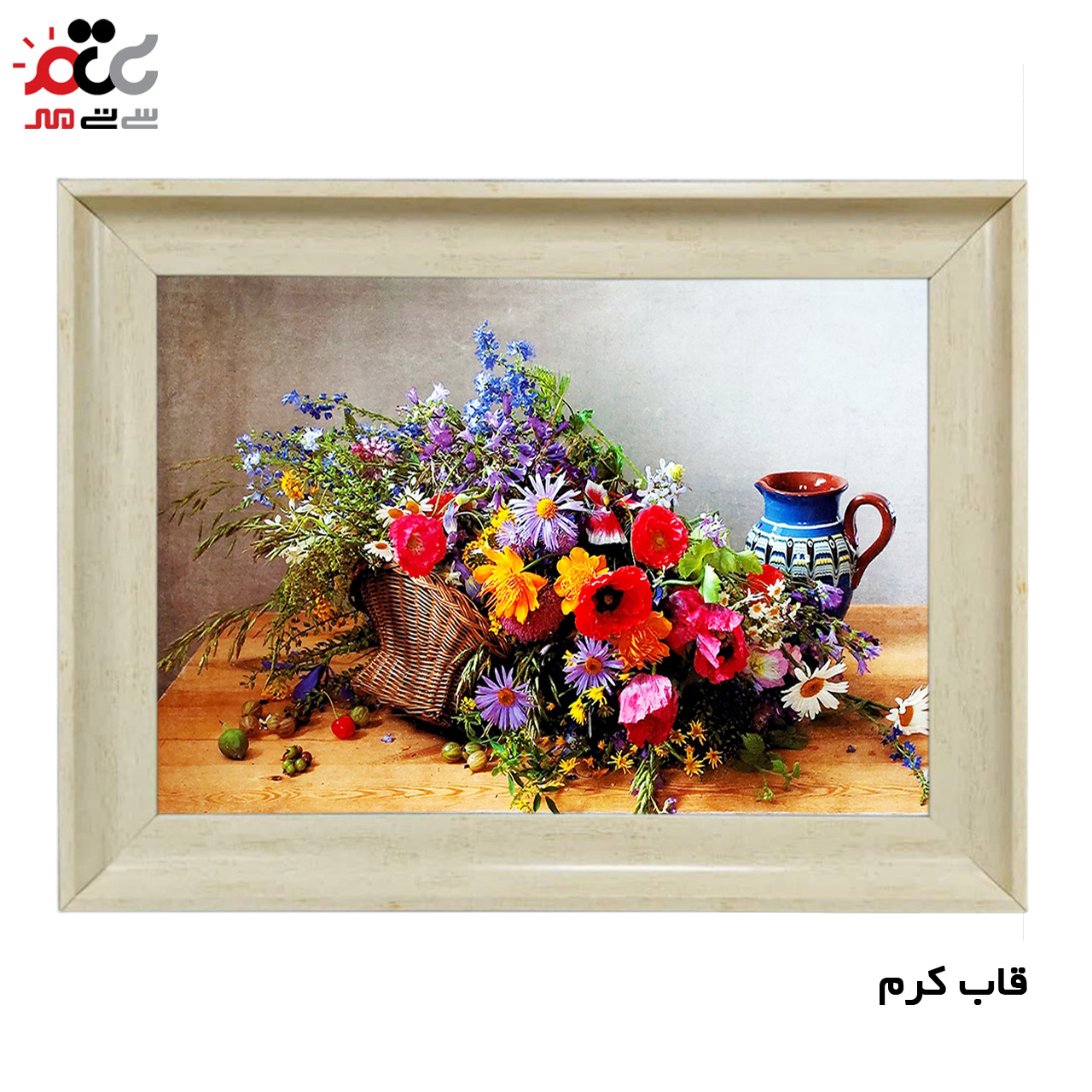 تابلو فرش چاپی طرح گل کد 12001 سایز 50×50 سانتی متری