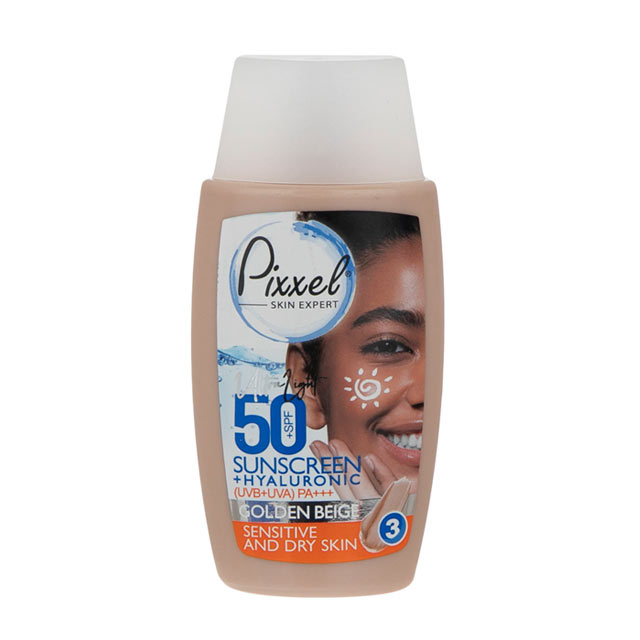 کرم ضد آفتاب پیکسل مدل SENSITIVE GOLDEN BEIGE SPF 50 حجم 50 میلی لیتری