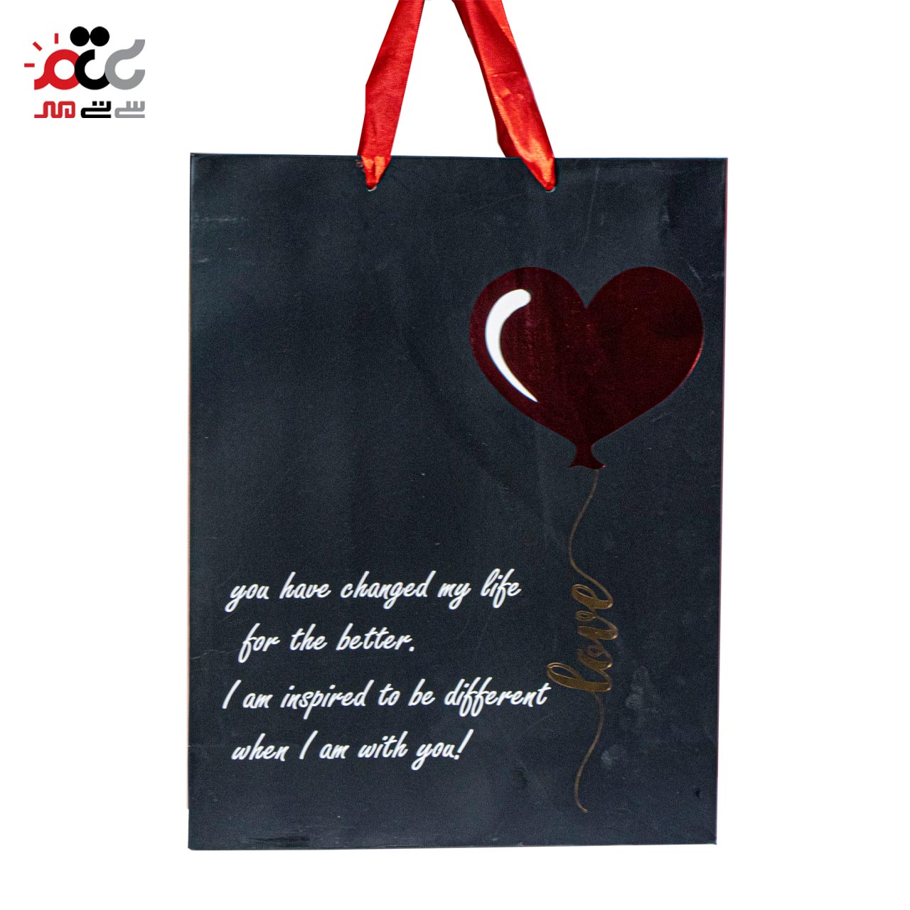 ساک دستی گلاسه طرح قلب