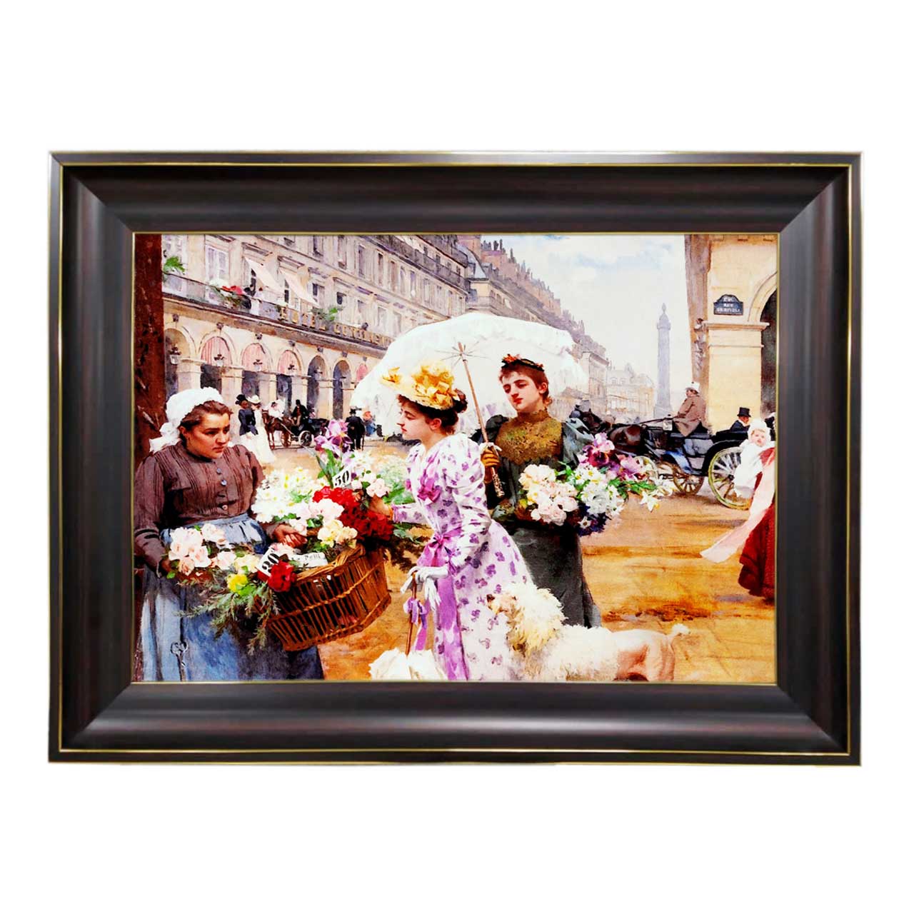 تابلو فرش چاپی طرح فرانسه کد 11055 سایز 60×40 سانتی متری