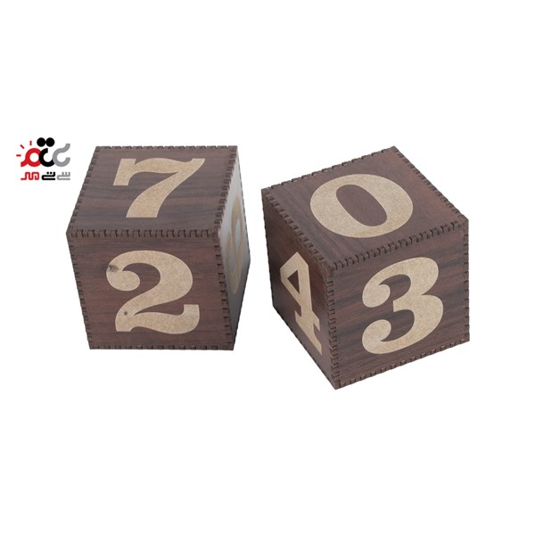 تقویم رومیزی چوبی طرح کلبه کد 512