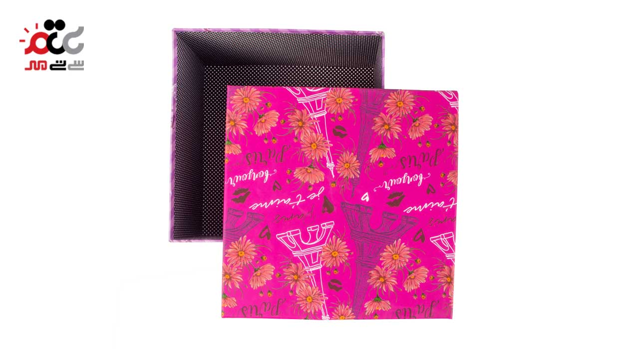 جعبه هدیه مقوایی مربعی مدل برج ایفل سایز 3