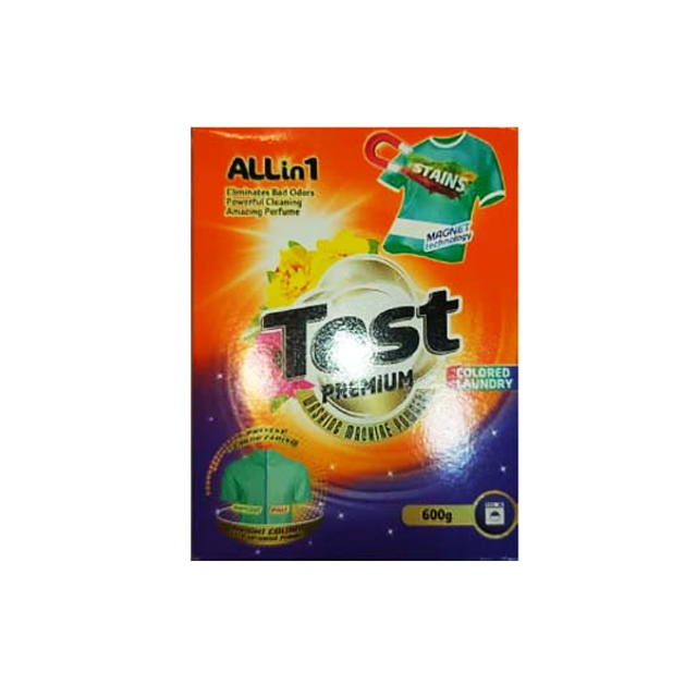 خرید پودر ماشینی پرمیوم لباس رنگی تست 600 گرمی