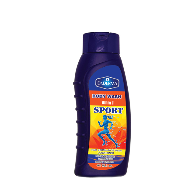 شامپو بدن اسپرت زنانه دکتر درما مدل چند منظوره 460 میلی لیتری